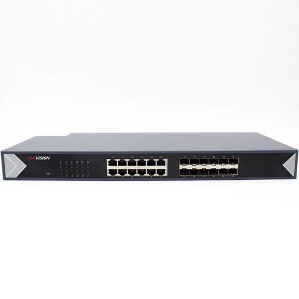 HIKVISION DS-3E0524TF 24 PORT 12X GB RJ45 + 12X GB SFP YÖNETİLEMEZ RACKMOUNT SWITCH